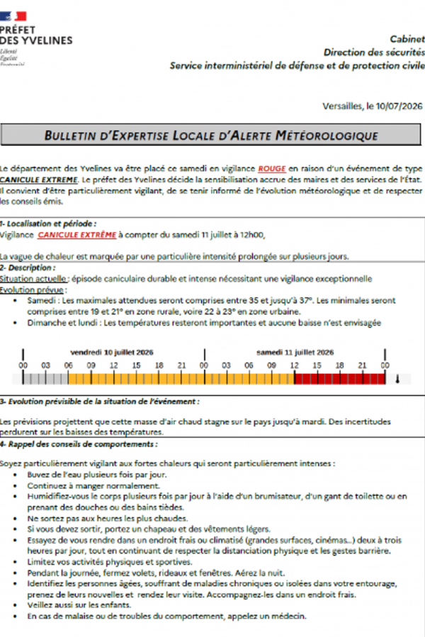 VIGILANCE ROUGE CANICULE 110726